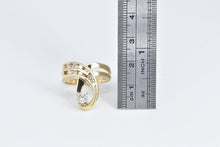 Load image into Gallery viewer, 14K 0.59 Ctw Diamond Loop Ribbon Statement Ring Yellow Gold