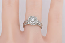 Load image into Gallery viewer, 10K 0.50 Ctw Diamond Halo Vintage Engagement Ring White Gold