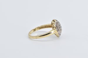 14K 1.00 Ctw Pave Fancy Brown Diamond Heart Love Ring Yellow Gold