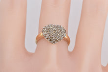 Load image into Gallery viewer, 14K 1.00 Ctw Pave Fancy Brown Diamond Heart Love Ring Yellow Gold