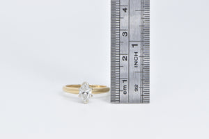 14K 0.91 Ct Marquise Diamond Solitaire Engagement Ring Yellow Gold