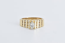 Load image into Gallery viewer, 14K 1.10 Ctw Marquise Diamond Striped Engagement Ring Yellow Gold