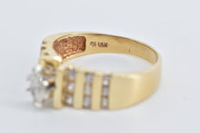 Load image into Gallery viewer, 14K 1.10 Ctw Marquise Diamond Striped Engagement Ring Yellow Gold