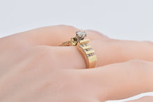 Load image into Gallery viewer, 14K 1.10 Ctw Marquise Diamond Striped Engagement Ring Yellow Gold