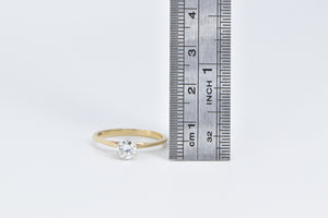 14K 0.45 Ct Euro Diamond Solitaire Engagement Ring Yellow Gold