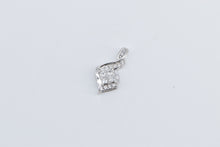 Load image into Gallery viewer, 14K 0.45 Ctw Diamond Wavy Design Vintage Curvy Pendant White Gold