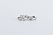 Load image into Gallery viewer, 14K 0.45 Ctw Diamond Wavy Design Vintage Curvy Pendant White Gold