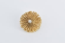 Load image into Gallery viewer, 14K 0.30 Ct Diamond Solitaire Sea Urchin Pom Ball Pin/Brooch Yellow Gold