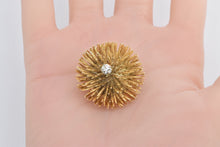 Load image into Gallery viewer, 14K 0.30 Ct Diamond Solitaire Sea Urchin Pom Ball Pin/Brooch Yellow Gold