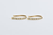 Load image into Gallery viewer, 14K 0.40 Ctw Diamond 23mm Oval Fashion Hoop Earrings Yellow Gold