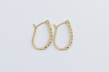 Load image into Gallery viewer, 14K 0.40 Ctw Diamond 23mm Oval Fashion Hoop Earrings Yellow Gold