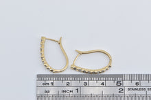 Load image into Gallery viewer, 14K 0.40 Ctw Diamond 23mm Oval Fashion Hoop Earrings Yellow Gold