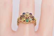 Load image into Gallery viewer, 14K 1960&#39;s Diamond Multi Stone Ornate Ring Yellow Gold