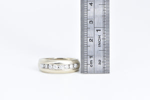 14K 0.50 Ctw Diamond Men's Wedding Band Ring White Gold