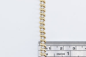 10K 1.50 Ctw Diamond Classic Wavy Link Tennis Bracelet 6.75" Yellow Gold