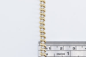 10K 1.50 Ctw Diamond Classic Wavy Link Tennis Bracelet 6.75" Yellow Gold