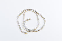 Load image into Gallery viewer, 10K 4.00 Ctw Diamond Vintage Round Link Tennis Necklace 20&quot; Yellow Gold