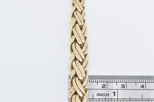 14K Tiffany & Co Byzantine Link Braid Chain Necklace 16.25" Yellow Gold