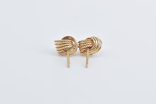 Load image into Gallery viewer, 14K Vintage Knot Twist Fashion Ball Fashion Stud Earrings Yellow Gold