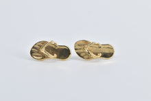 Load image into Gallery viewer, 14K Sandal Flip Flop Beach Shoe Ocean Motif Earrings Yellow Gold