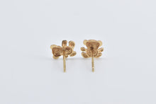 Load image into Gallery viewer, 14K Teddy Bear Stuffed Animal Stud Earrings Yellow Gold