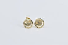 Load image into Gallery viewer, 14K Smile Happy Face Smiley Joy Happiness Stud Earrings Yellow Gold