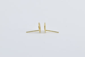 14K Smile Happy Face Smiley Joy Happiness Stud Earrings Yellow Gold