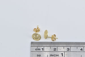 14K Smile Happy Face Smiley Joy Happiness Stud Earrings Yellow Gold