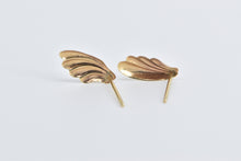 Load image into Gallery viewer, 14K Vintage Shooting Star Wave Curved Stud Earrings Yellow Gold