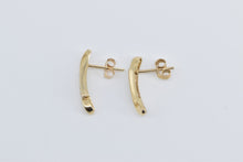 Load image into Gallery viewer, 14K Vintage Diamond Curved Bar Drop Fashion Earrings Yellow Gold