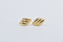 Load image into Gallery viewer, 14K Vintage Scalloped Wave Fashion Stud Earrings Yellow Gold