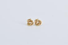 Load image into Gallery viewer, 14K Rope Knot Vintage Twist Spiral Ball Stud Earrings Yellow Gold