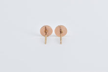 Load image into Gallery viewer, 14K Textured Domed Round Sphere Geometric Stud Earrings Rose Gold