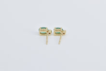 Load image into Gallery viewer, 14K Oval Emerald Diamond Accent Single Stud Earrings Yellow Gold