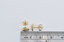 Load image into Gallery viewer, 14K Heart Love Symbol High Relief Stud Earrings Yellow Gold