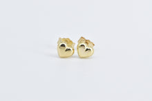 Load image into Gallery viewer, 14K Puffy Heart Love Symbol Screw Back Stud Earrings Yellow Gold