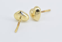 Load image into Gallery viewer, 14K Puffy Heart Love Symbol Screw Back Stud Earrings Yellow Gold