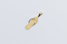 Load image into Gallery viewer, 14K Two Tone Flip Flop Sandal Beach Shoe Pendant Yellow Gold