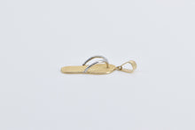 Load image into Gallery viewer, 14K Two Tone Flip Flop Sandal Beach Shoe Pendant Yellow Gold