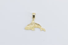 Load image into Gallery viewer, 14K Orca Killer Whale Ocean Animal Statement Pendant Yellow Gold