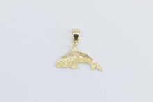 Load image into Gallery viewer, 14K Orca Killer Whale Ocean Animal Statement Pendant Yellow Gold