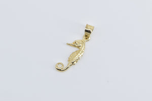 14K Sea Horse Ocean Animal Beach Motif Charm/Pendant Yellow Gold