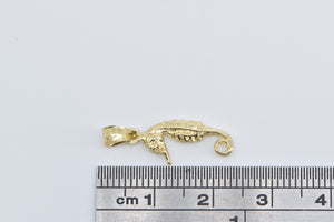 14K Sea Horse Ocean Animal Beach Motif Charm/Pendant Yellow Gold