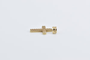 14K Diamond Cross Christian Faith Symbol Pendant Yellow Gold