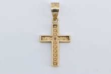 Load image into Gallery viewer, 14K Diamond Cross Christian Faith Symbol Pendant Yellow Gold