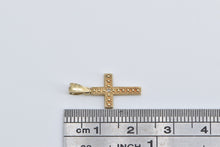 Load image into Gallery viewer, 14K Diamond Cross Christian Faith Symbol Pendant Yellow Gold