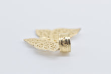 Load image into Gallery viewer, 14K Two Tone Filigree Butterfly Change Beauty Pendant Yellow Gold