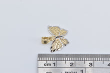 Load image into Gallery viewer, 14K Two Tone Filigree Butterfly Change Beauty Pendant Yellow Gold