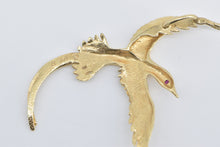 Load image into Gallery viewer, 14K White Tailed Tropic Bird Bermuda Ruby Pendant Yellow Gold