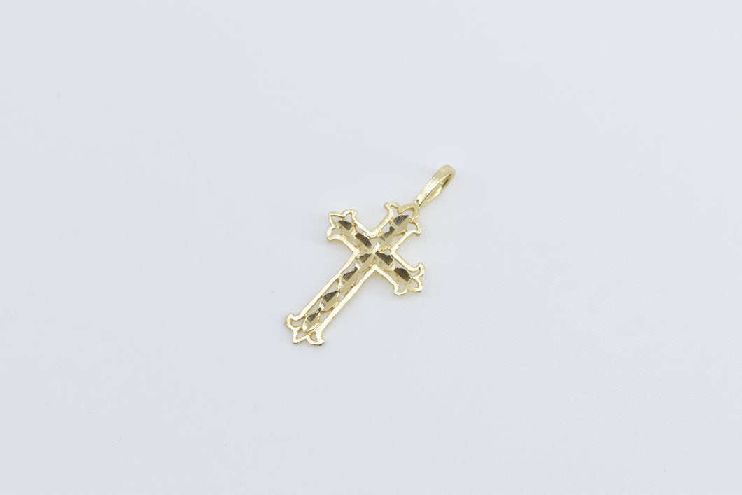 14K Cross Christian Faith Symbol Vintage Charm/Pendant Yellow Gold